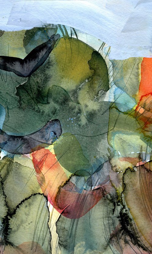 Land with Tussocks by Elizabeth Anne Fox