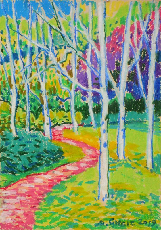 Along the forest path
