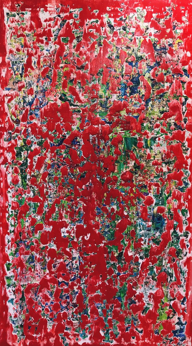 Abstract Oil Painting By Svitlana Andriichenko, 35 X 63", Africa. ?44, Original Artwork