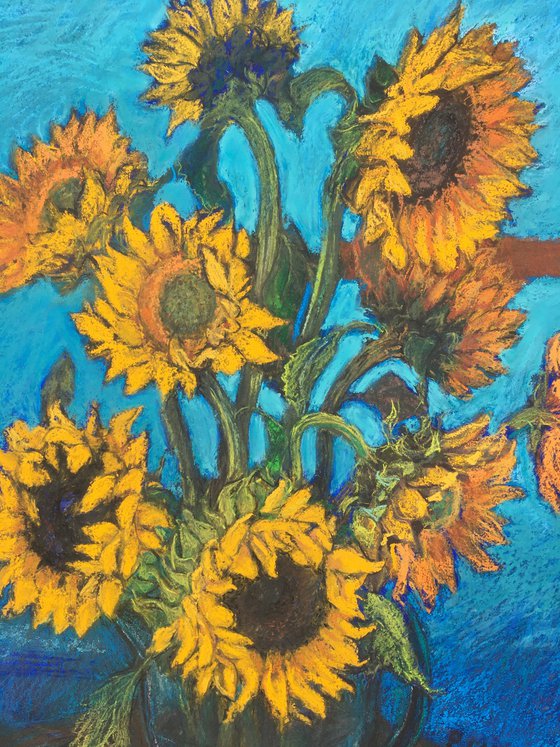 Sunflowers Van Gogh influence