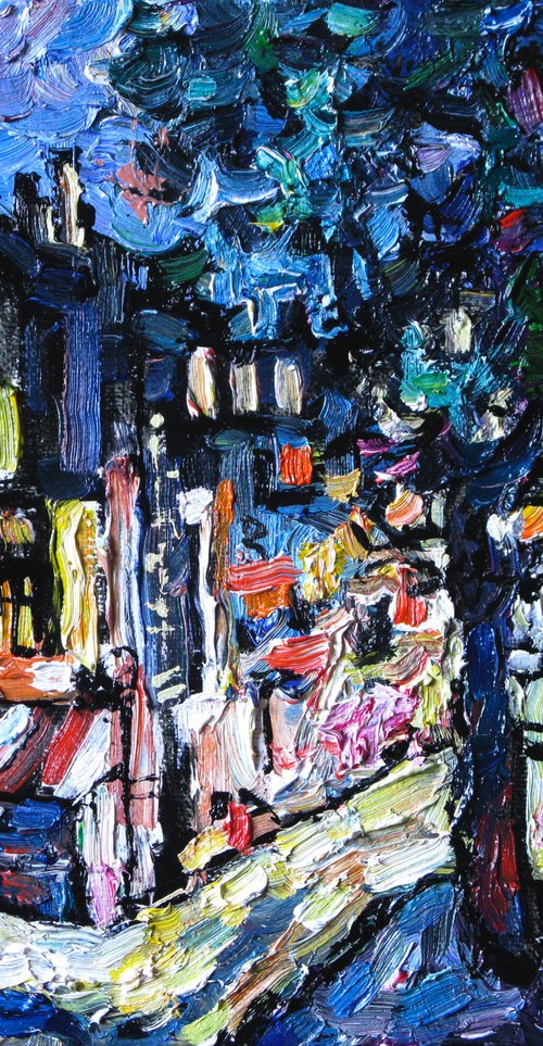 At night in Paris.4. by Nikifor Swiristuhin