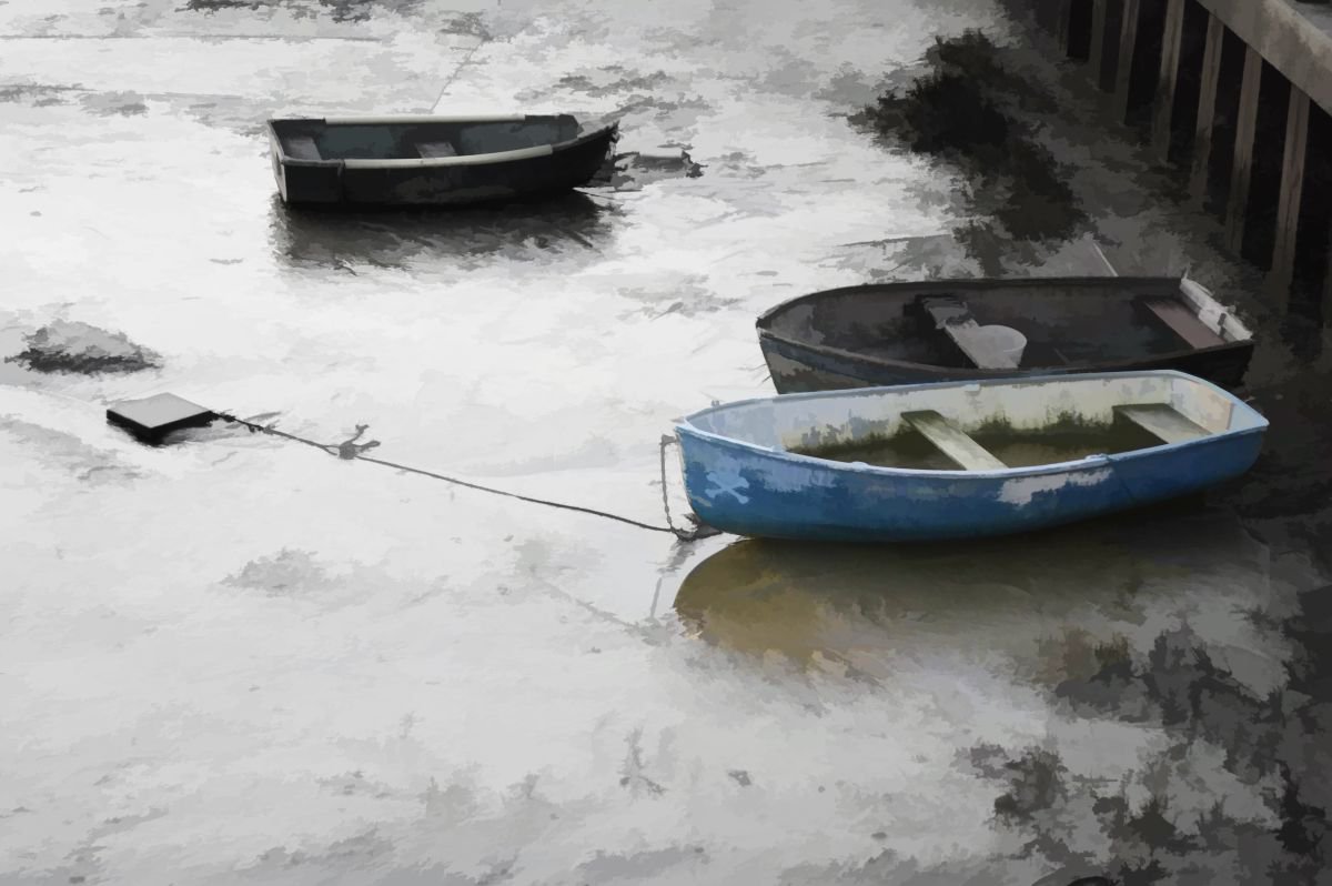 Winter mooring on the Adur by Christopher West