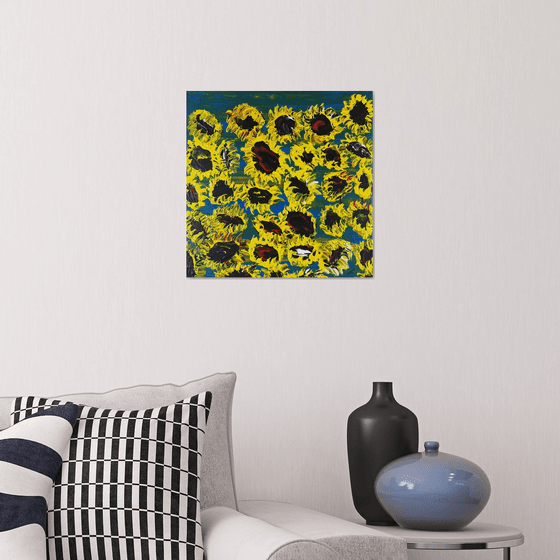 Blooming sunflowers 4