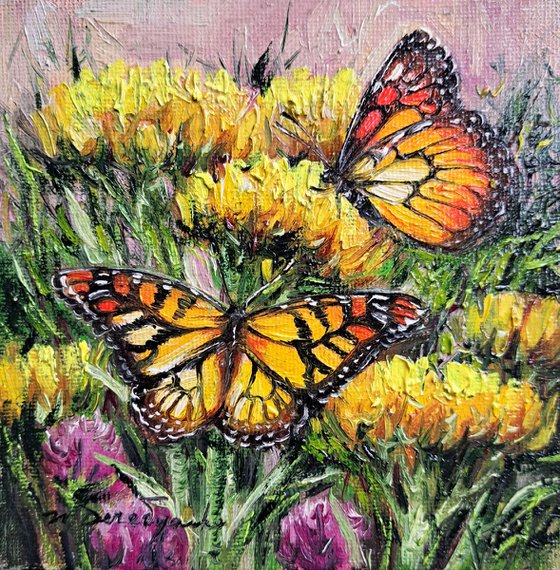 Monarch butterfly painting