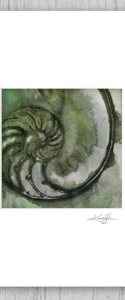 Nautilus Shell 2020-12 - Mixed media Sea Shell Painting by Kathy Morton Stanion by Kathy Morton Stanion