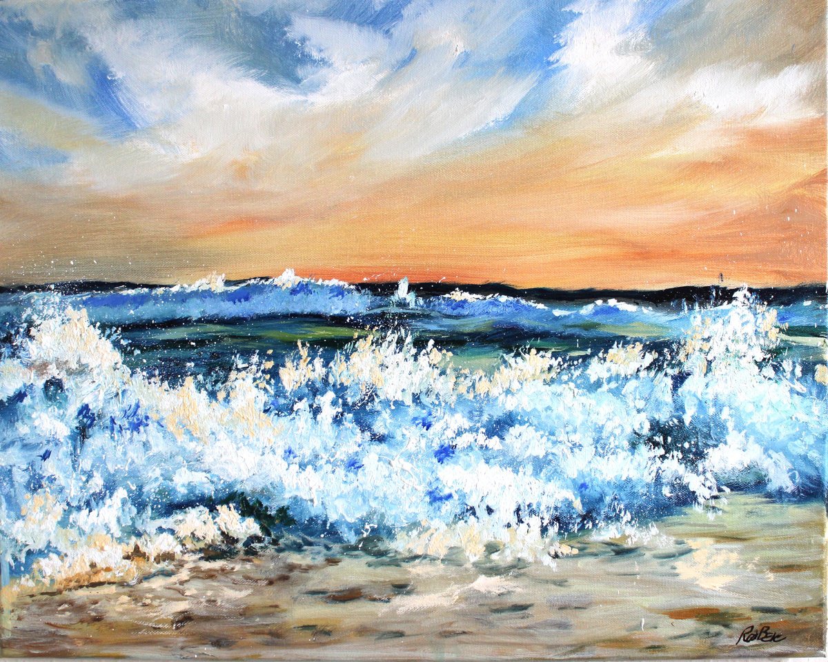 The Excited Sea By Rod Bere, 20 X 16, Artwork For Sale On Artfinder
