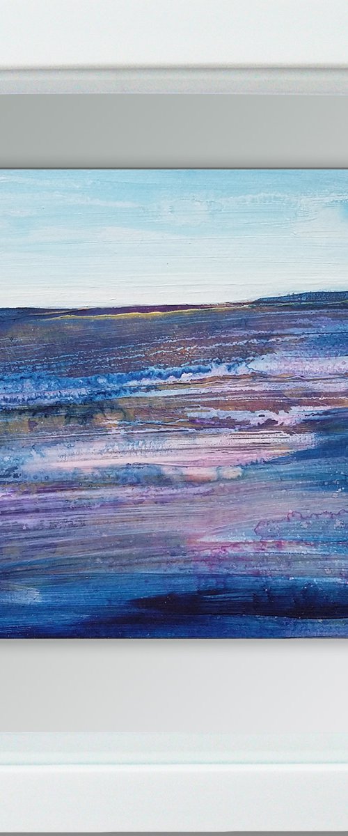 Framed ready to hang original abstract - abstract landscape #22 by Carolynne Coulson