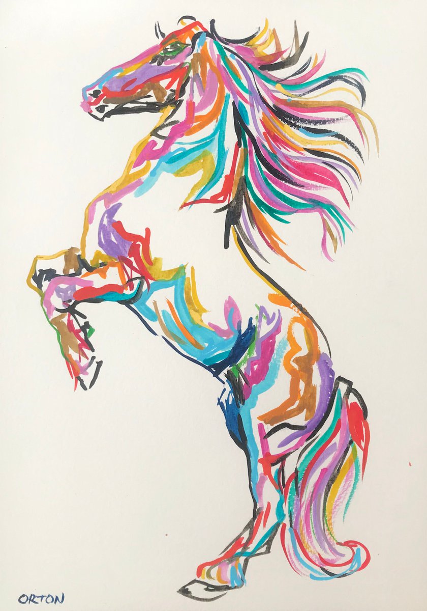 Horse Watercolour Study 2 by Andrew Orton