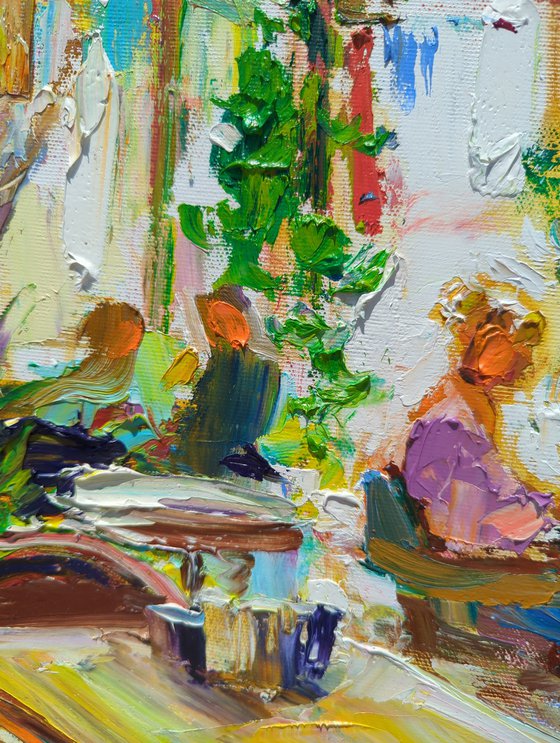 London cafe . Morning