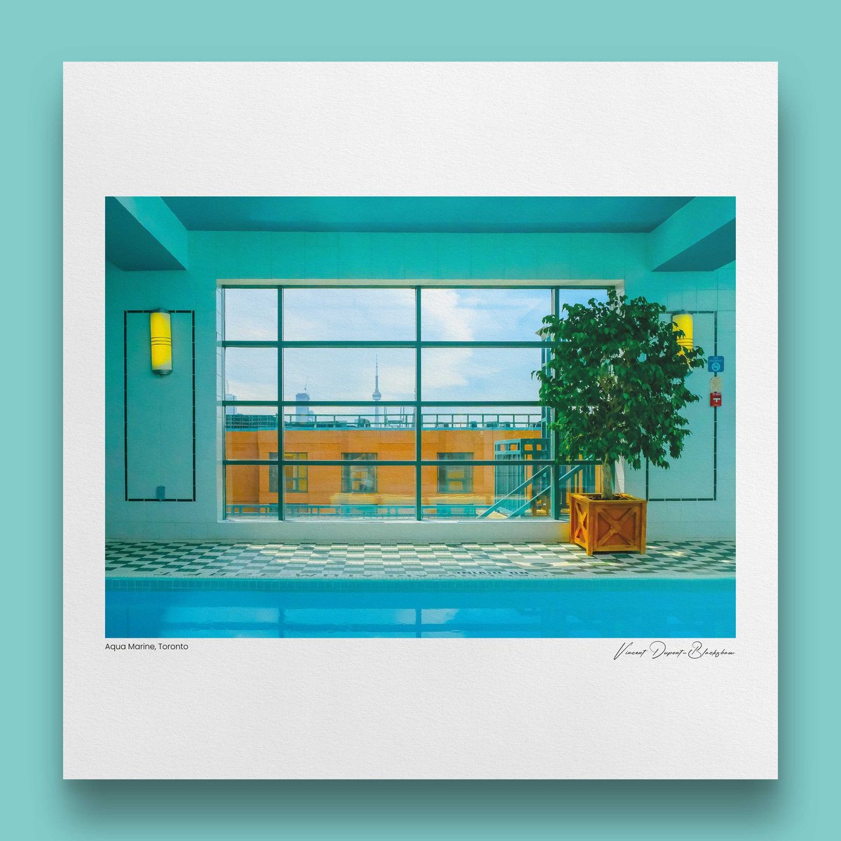 Urban And Pop Cityscapes Photograph By Vincent Dupont-Blackshaw, 20 X 20", Aqua Marine, Original Artwork
