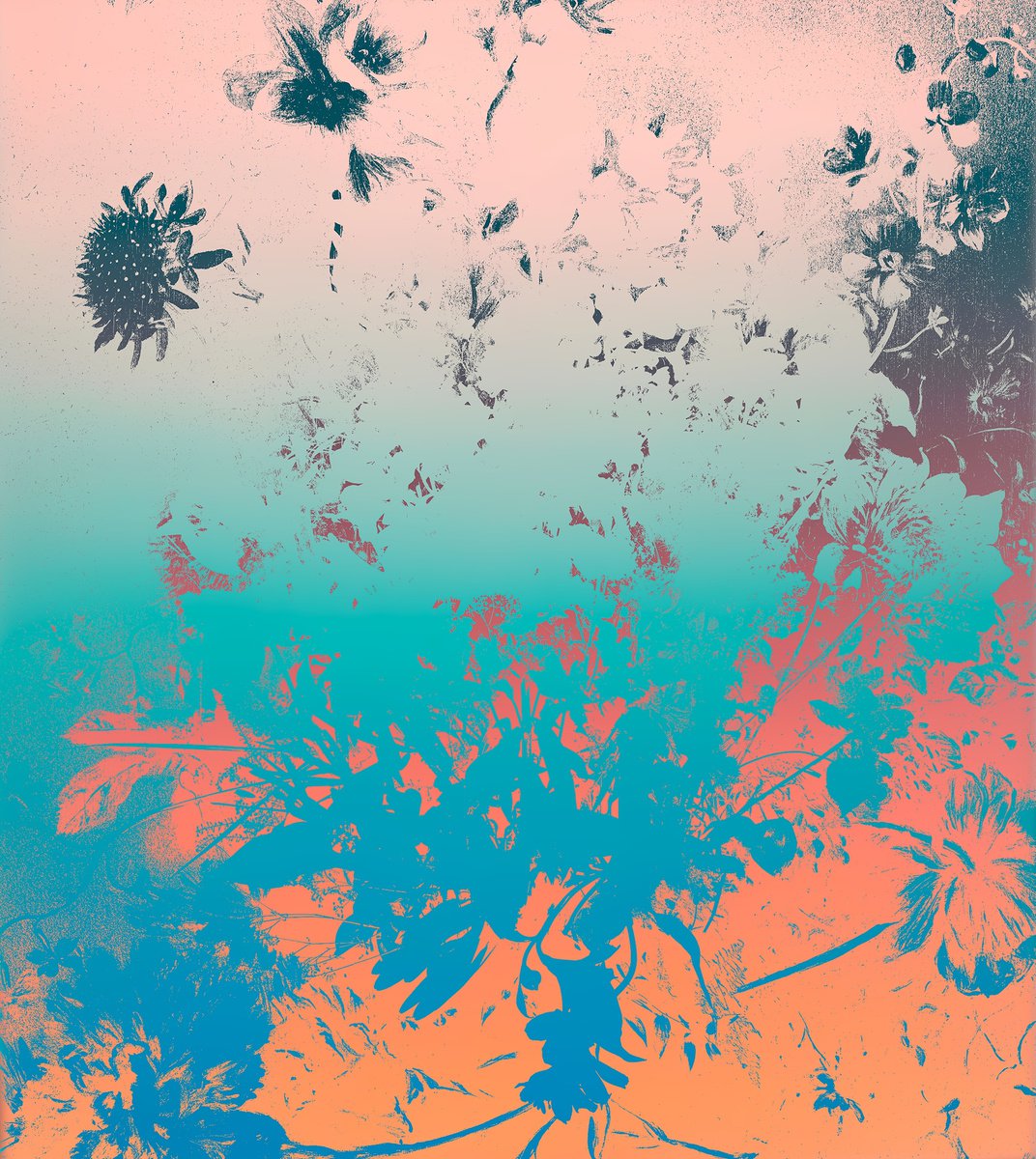 Botanical Painting By Teis Albers, 43 X 47", Positively, Original Artwork