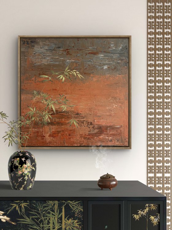 „Where silence dwells“ 80x80x2 cm