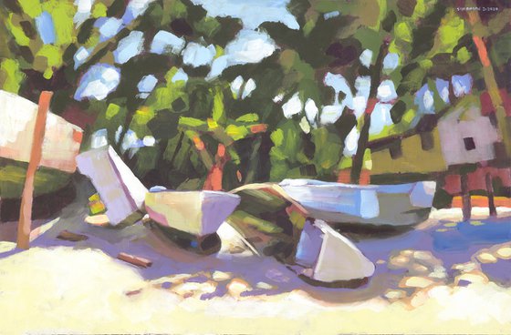 Beached Boats at Quimixto