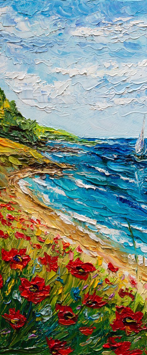 Where Poppies Meet the Waves by Vladyslav Durniev