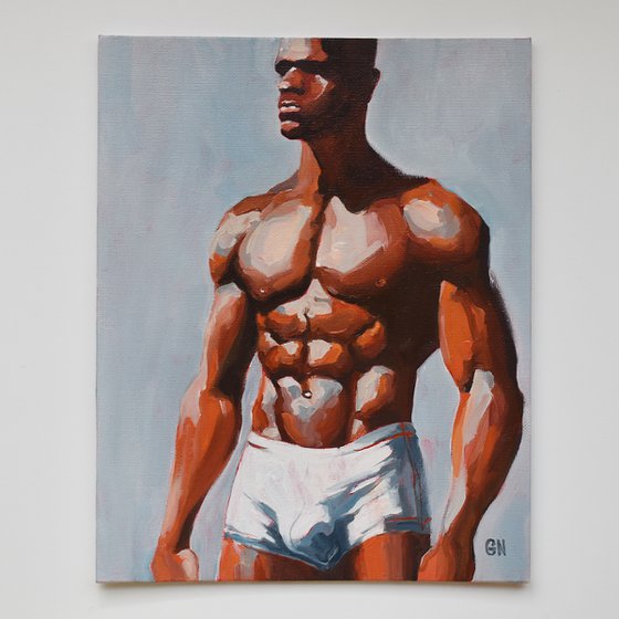 Sculpted Confidence -Male nude