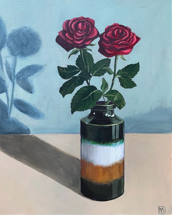 Roses and the West German Vase