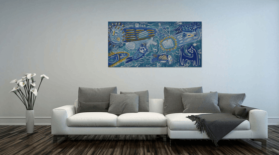 HAPPY SEA (in a cat´s dream) 100x205cm