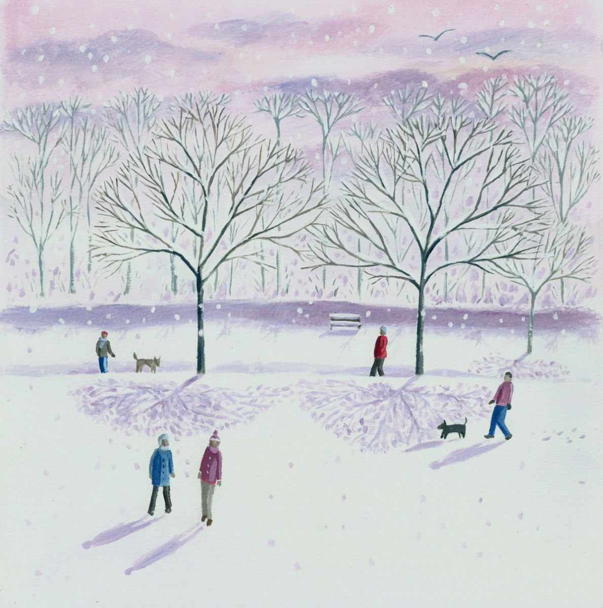  After Christmas Lunch By Mary Stubberfield, 11 X 11, Artwork For Sale On Artfinder