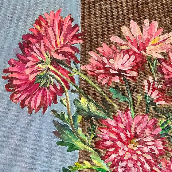 Chrysanthemums on the Windowsill