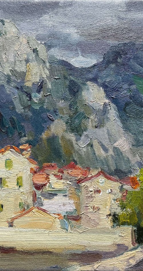 Houses by the Mountains by Nataliia Nosyk