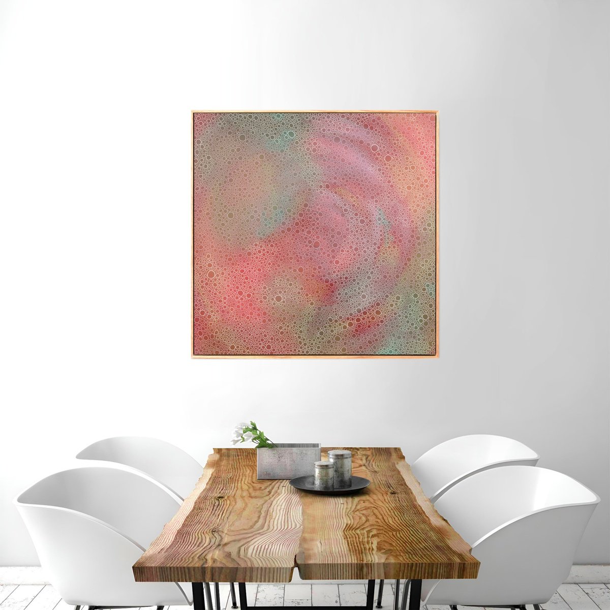 Abstract Print By Jennifer Bell, 30 X 30, Sunset Breeze Print, Original Artwork