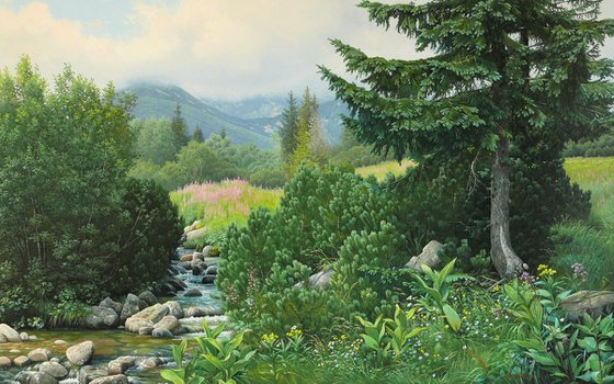 Spring mountain landscape