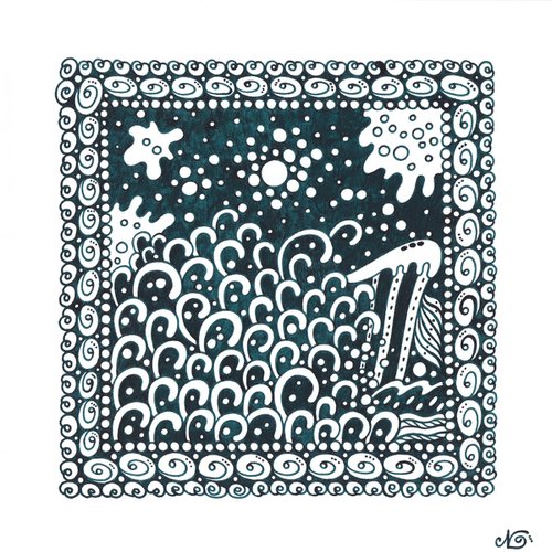 Surreal Pattern n.49 - Sea Foam by Veronika Demenko