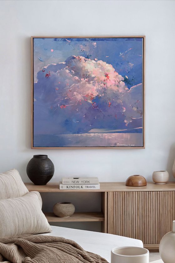 Clouds. Blushing Sky of Taormina