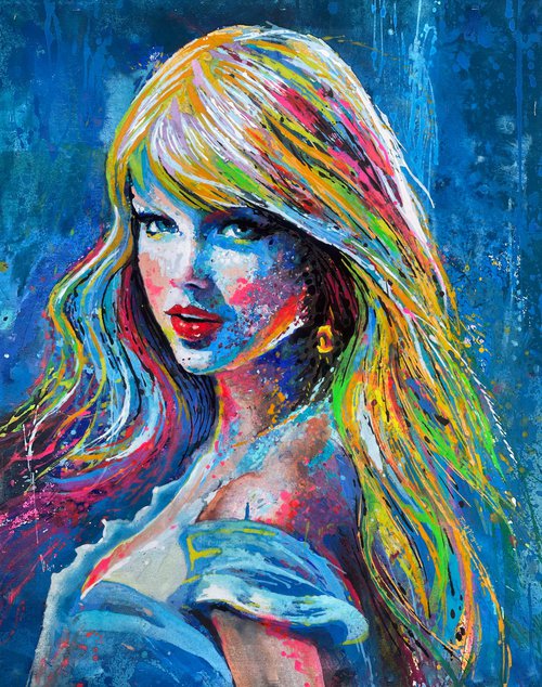 Taylor Swift in Blue by Erick Nogueda