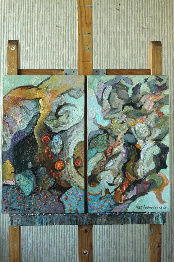 Windy day (diptych)