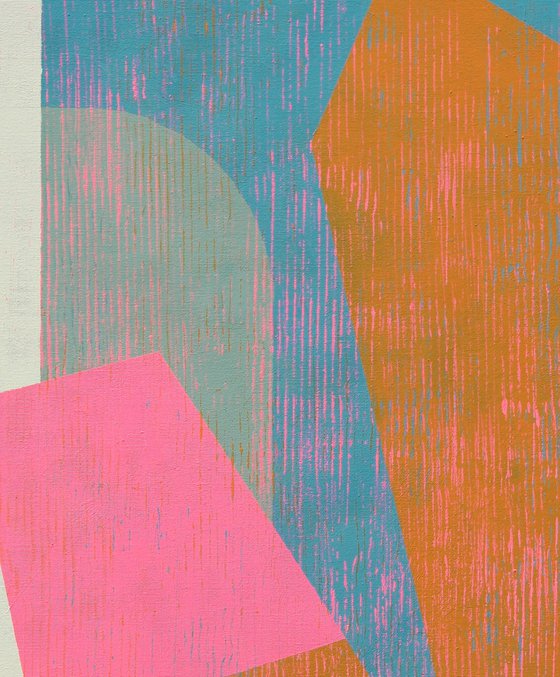 Fractured fallen pink orange