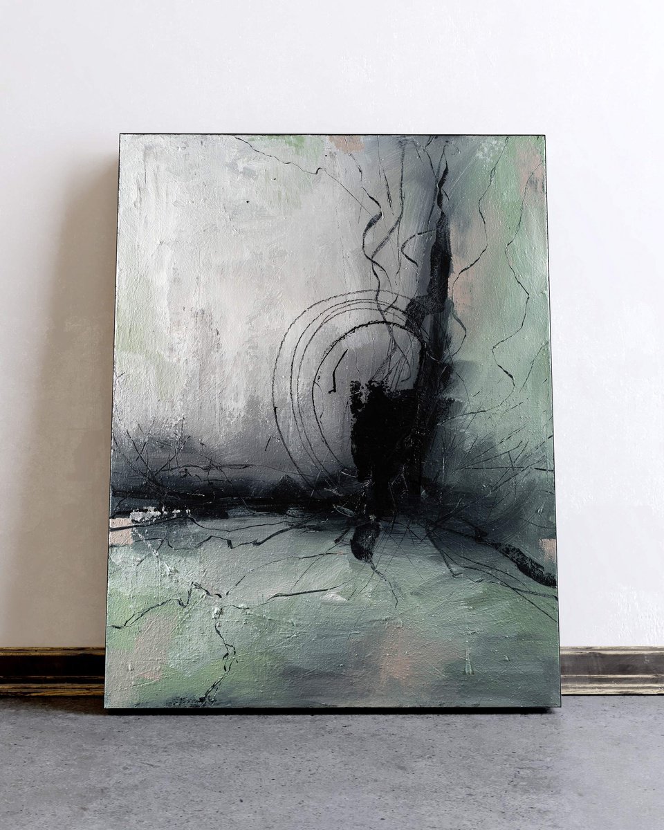 Organic Abstract Acrylic Painting By Nemanja Nikolic, 30 X 40", Things Change, Original Artwork