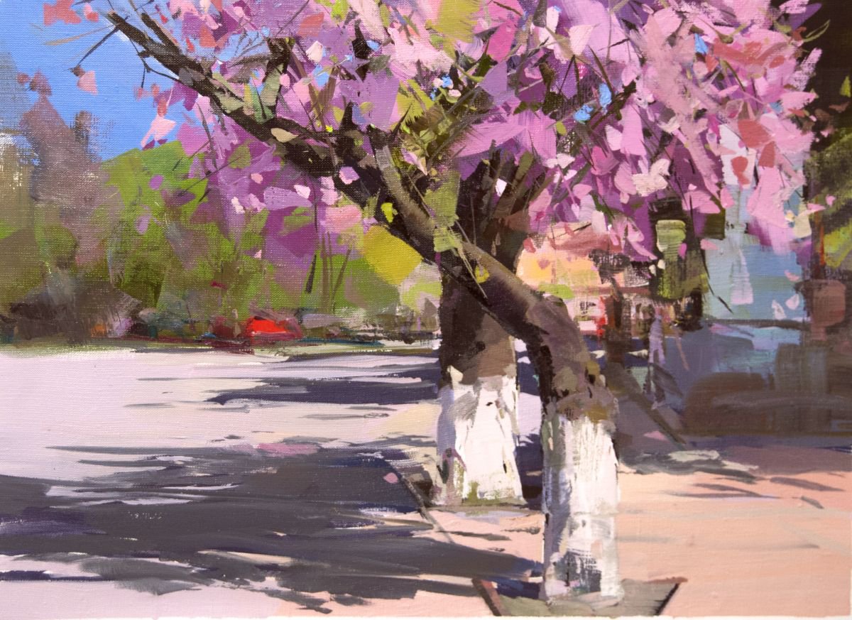 Landscape Painting- Shadow of Spring by Yuri Pysar
