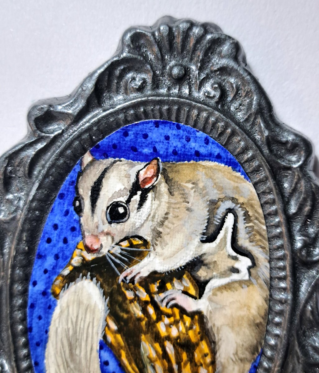 Animal Watercolour By Andromachi Giannopoulou, 4 X 5, Sugar Glider, Original Artwork