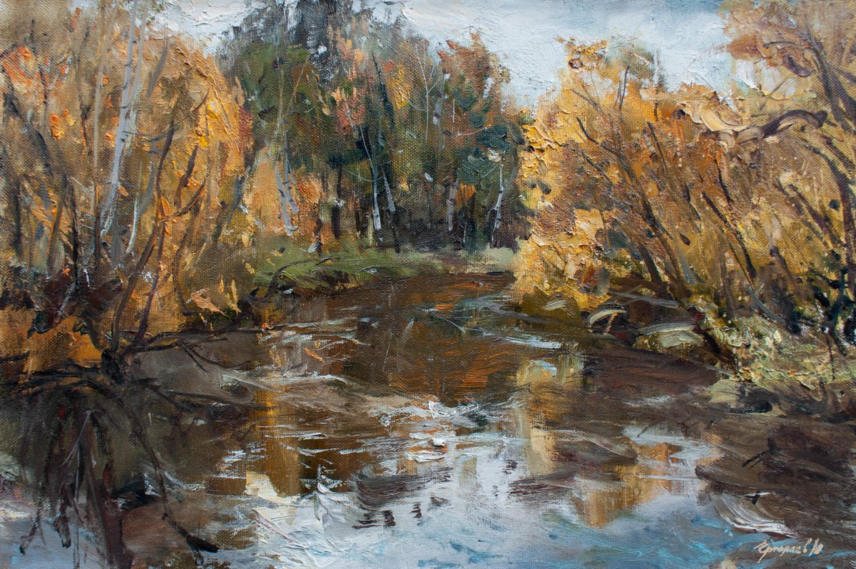 Autumn River by Yuri Ermolaev