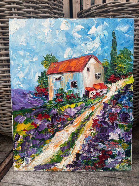 France house with flowers
