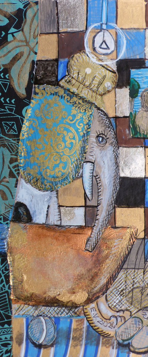 Elephant in the bathroom#2 by Elizabeth Vlasova