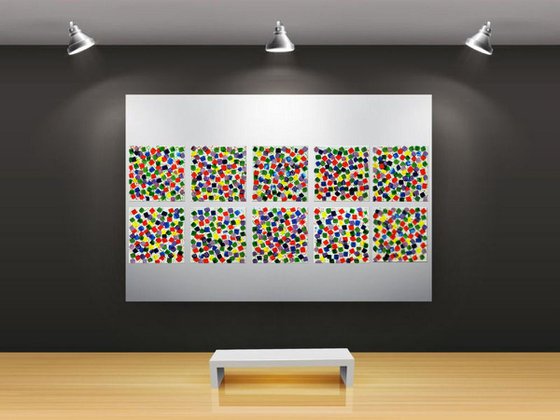 Kunterbunt - Abstract- Painting- Acrylic Art- Canvas Art- Wall Art - Colourfull artwork Oversized