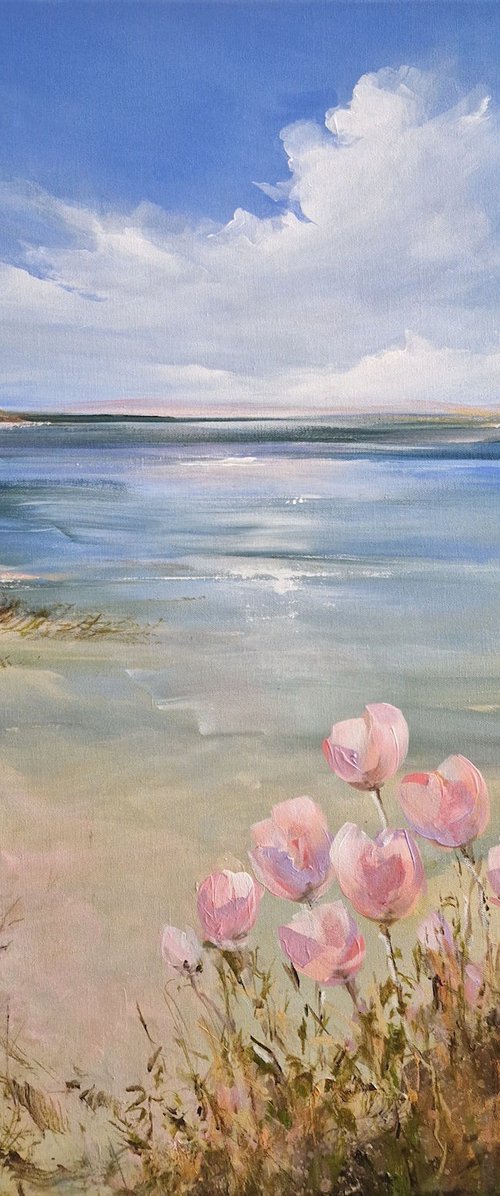 Soft Flowers By The Sea by Irina Laube