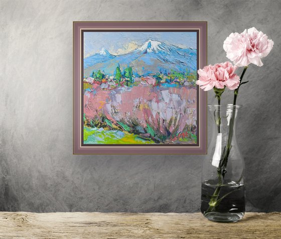 Pink Orchards, Snowy Summit