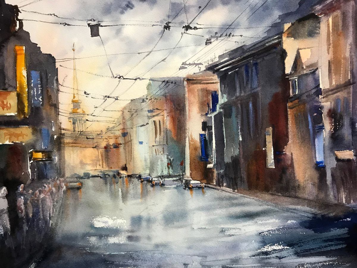 Golden City - Cityscape by Sophie Rodionov