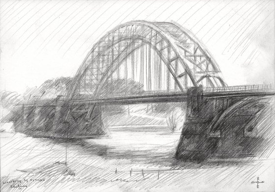Bridge over the river Waal at Nijmegen - 21-04-14