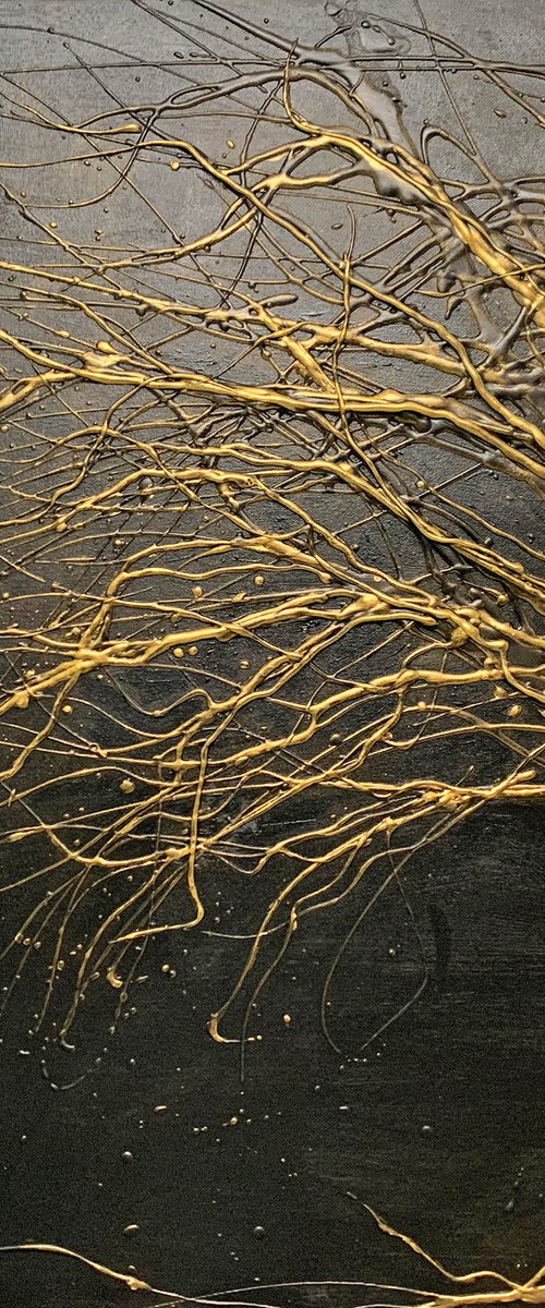 Black Gold Tree Left by Carol Wood
