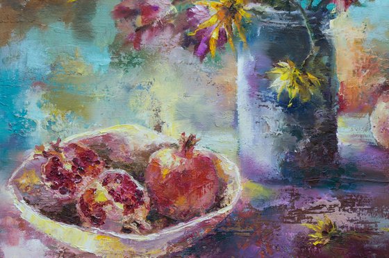 Red pomegranates