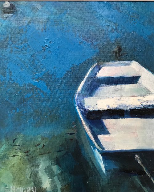 Tethered Boat by Sandra Haney