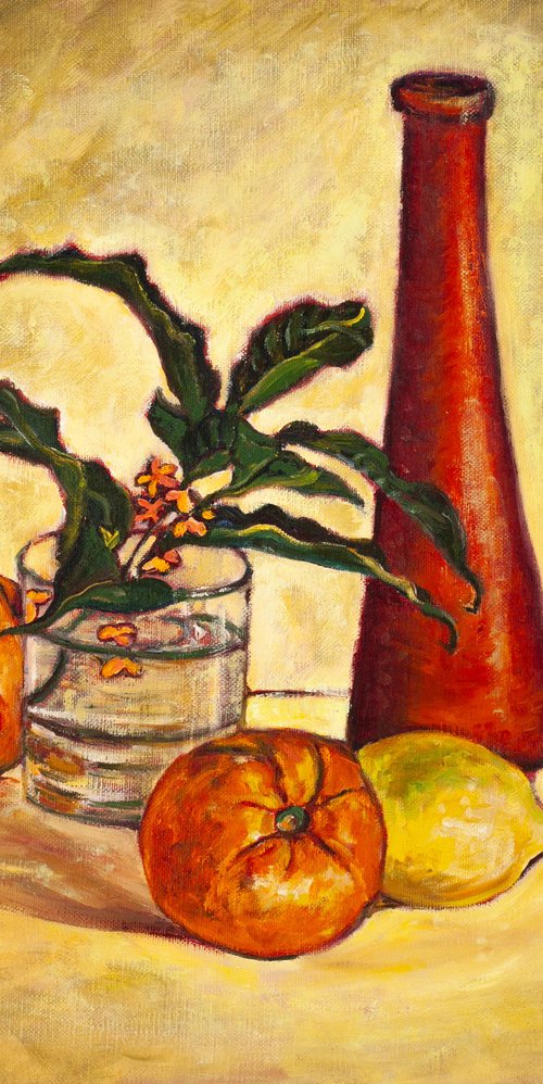 Still Life with Plant in a Pot by Liudmila Pisliakova
