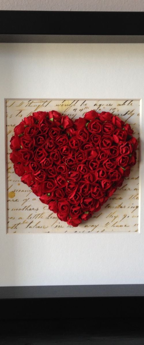 Old letter of Love, 2014 Heart of Roses by Hernan Reinoso