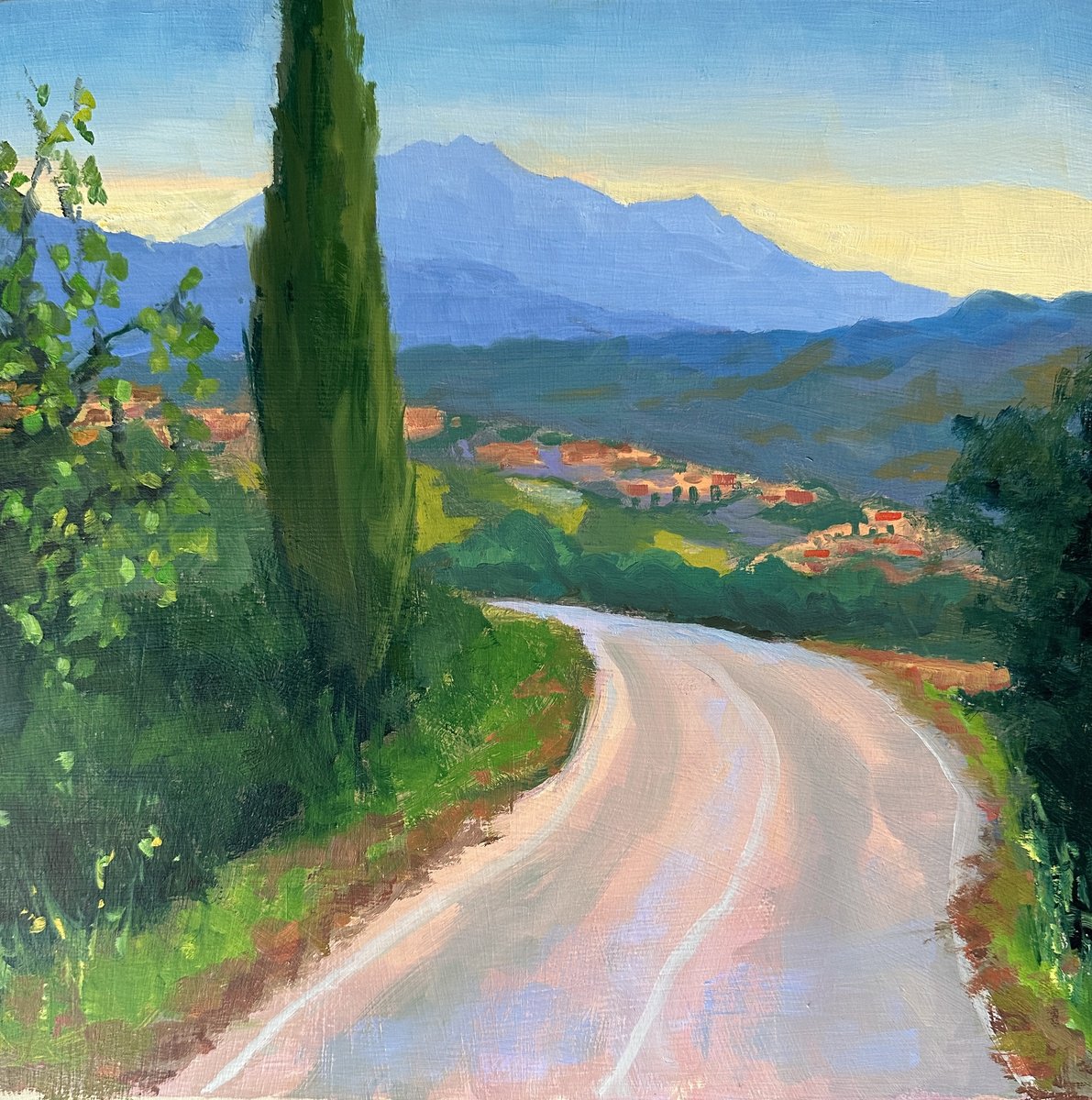 Tuscan Road By Toni Swiffen, 12 X 12, Artwork For Sale On Artfinder