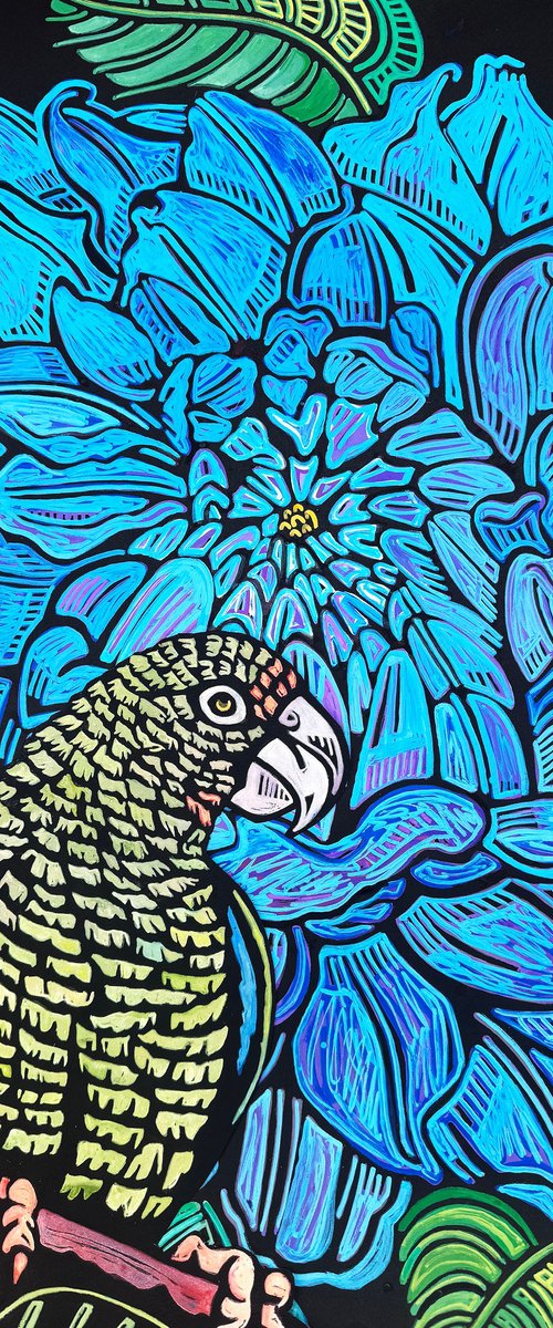 Blue Dahlia by Laurel Macdonald