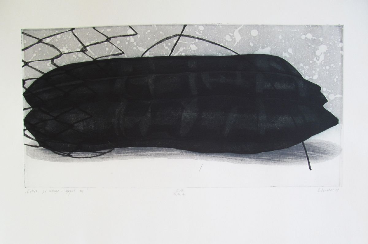 Surrealistic Still Life Etchings & Engravings By Kristina Vatova, 24 X 16", "Dreamcatching - Tempt Me", Original Artwork